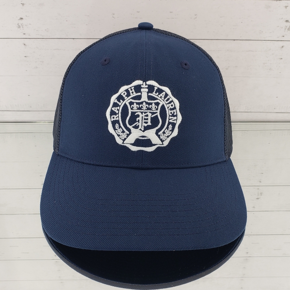 Polo Ralph Lauren Hat Cap Navy Crest Twill Trucker Cap Streetwear Outdoor